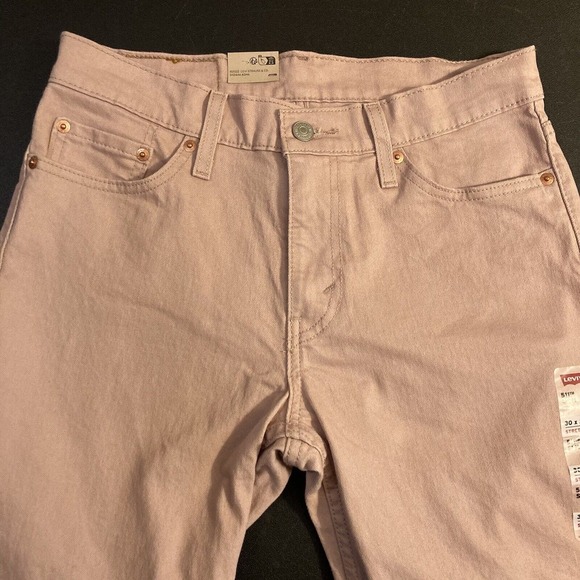Levi's Other - Levis 511 Slim Stretch Ease Denim Jeans Salmon Pink‎ Men Size 30X32 New